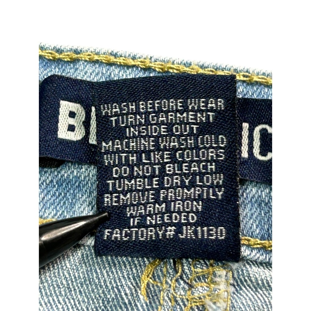 Blue Spice Jean Skirt Womens Size 5 Blue Denim Stretch Pockets Front Zip - Picture 5 of 6